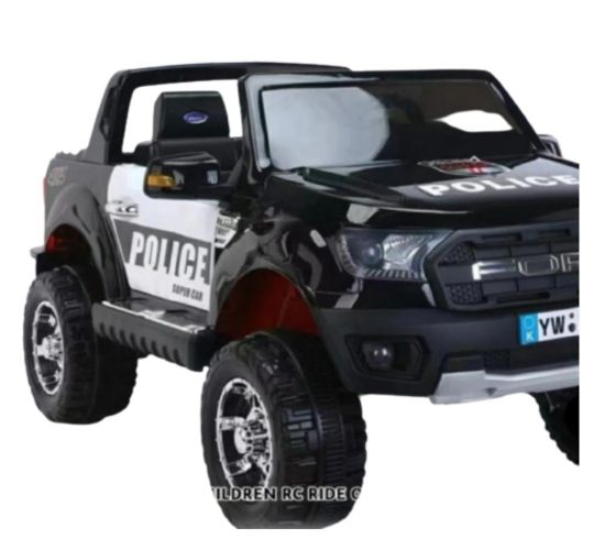 صورة جيب شرطة اطفال كهربائي بمحركين 12 فولت بعلامة FORD